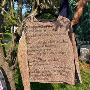 Handmade tapestry sweater